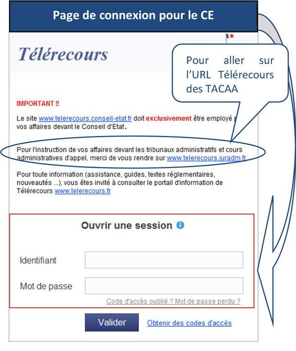 Pour aller sur l’URL Télérecours des TACAA